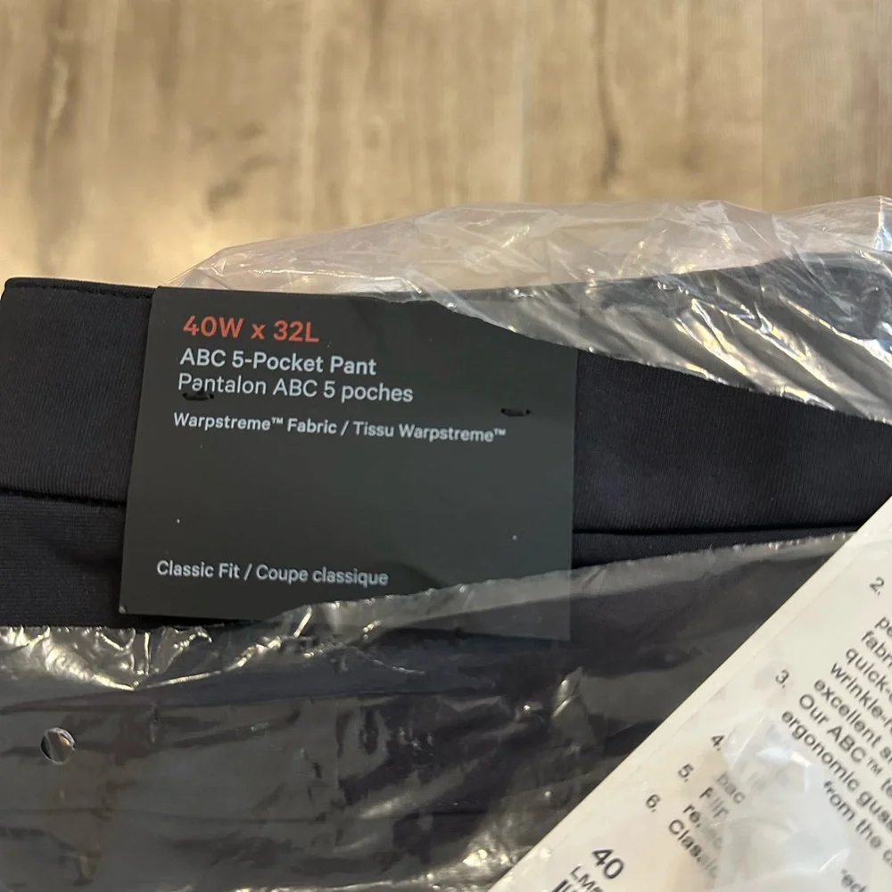 Lululemon ABC Classic Fit Pant (Black) Men’s - Picture 3 of 4